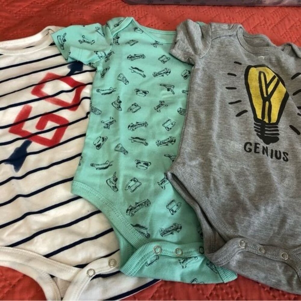 Set of Three Monopoly Themed Onesies Size 6-9 M